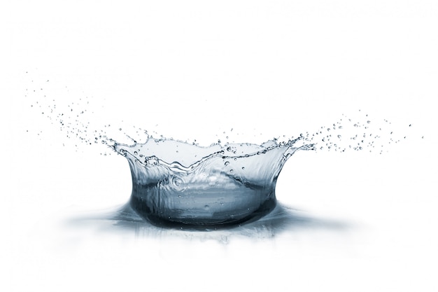 Water splash isolated on white background.