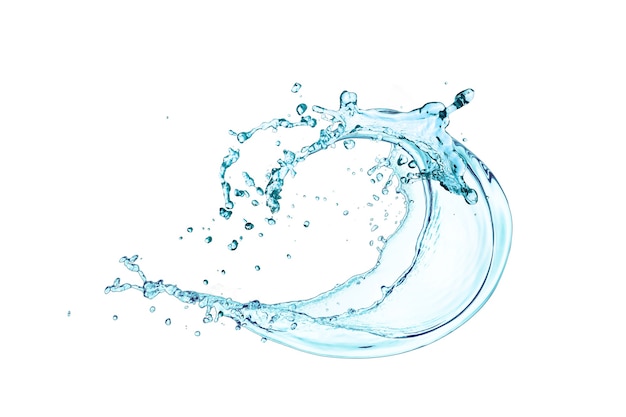 Photo water splash isolated on white with clipping path