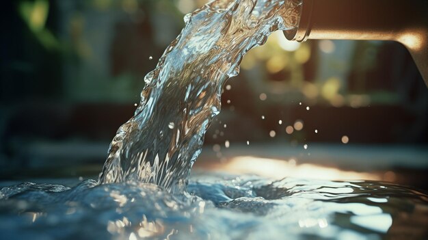 water splash in the kitchen