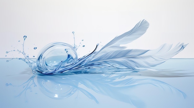Water splash leaves crystal branches texture background or desktop wallpaper