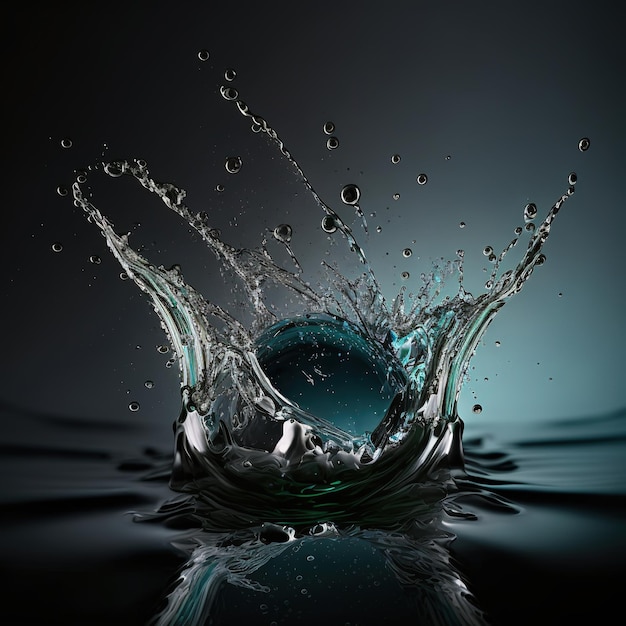 water splash liquid abstract Generative AI