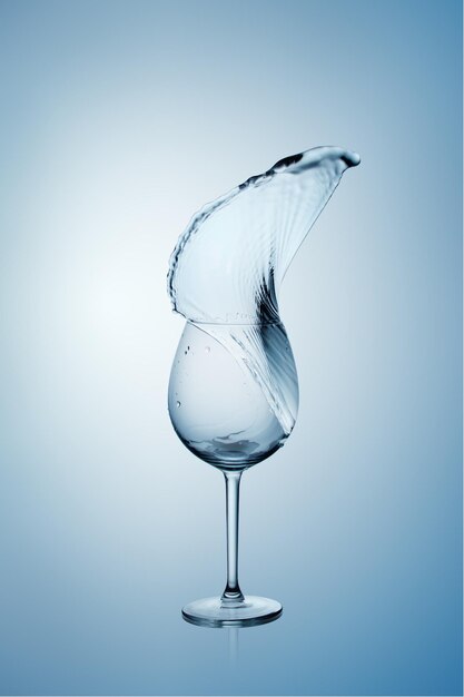 Water Splash in Wine Glass