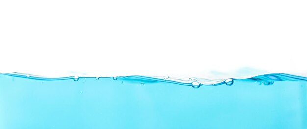 Photo water splash with bubbles of air blue water wave fefreshing abstract background