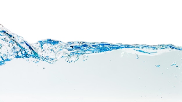 Water splash with bubbles of air isolated background Clipping path