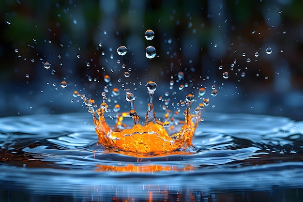 Water Splash With Crown