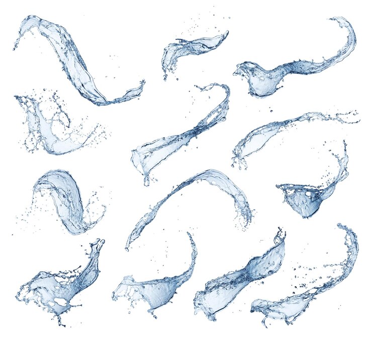 Photo water splashes drop vortex background