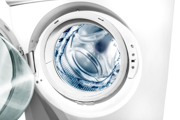 Photo water splashes in washing machine drum