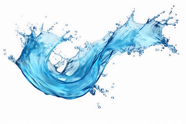 Water splashes water concepts pure natural water waves healthy drink concept transparent background