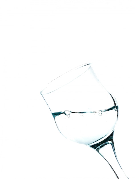 Water splashing in a glass , vertical