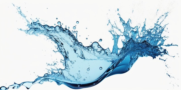 Water splashwater splash isolated on white background AI generated