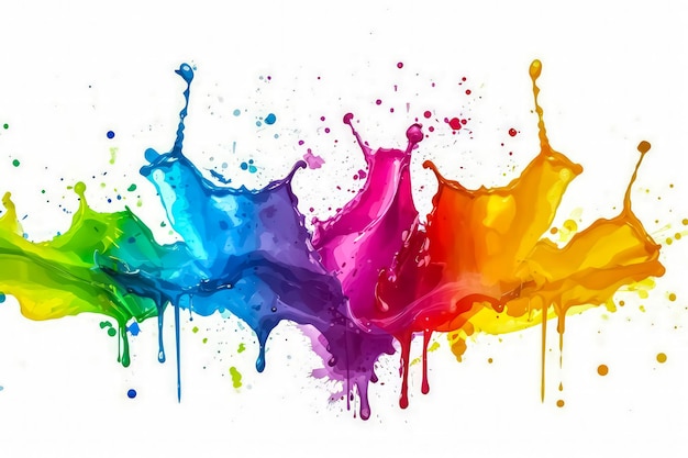 water splatter art in color