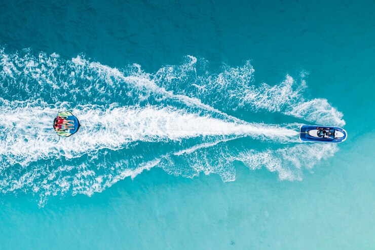 Photo マルディブの水上スポーツ 航空写真
