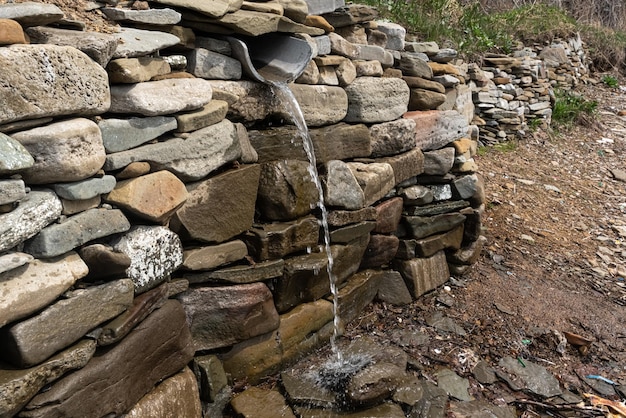 Water spring in the mountains