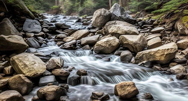 Water stream in the river