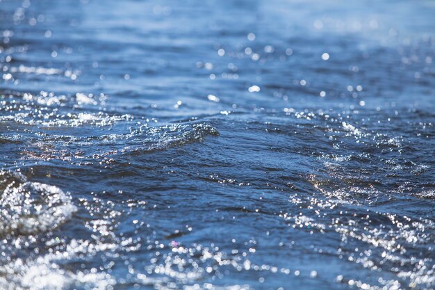 Water surface splashing of rippled water