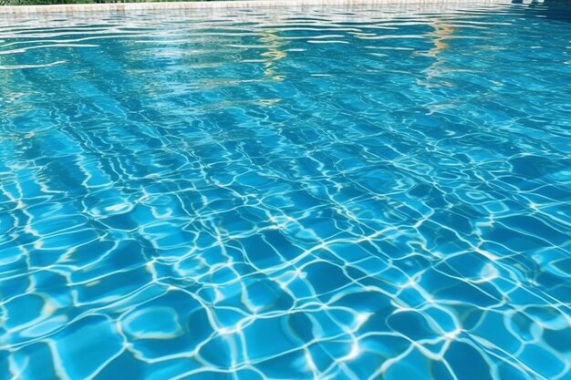 Water surface in swimming pool