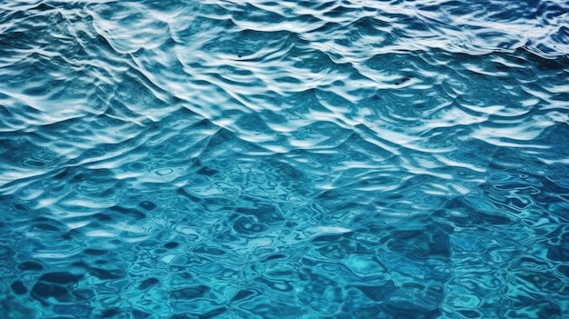 Water surface texture of a deep blue ocean generated by AI