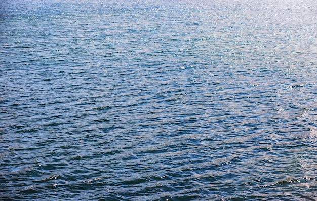 水面風の強い湖の水の波の質感