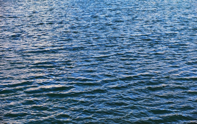 水面風の強い湖の水の波の質感