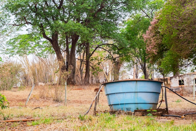 Water tank on Brazilian coffee farm