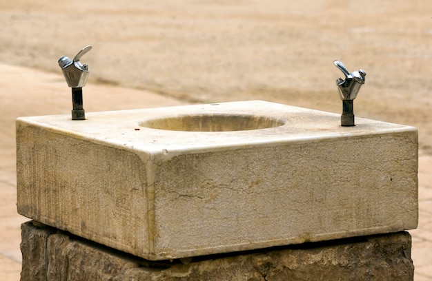 Water taps in nature