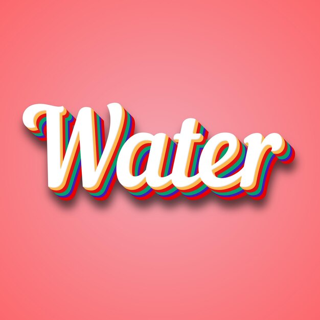 Photo water text effect photo image cool