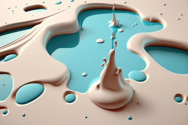 Water that was spilled on a white textured surface Background looking up