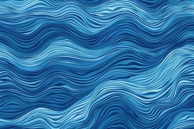 Water themed abstract texture background template with seamless wavy lines