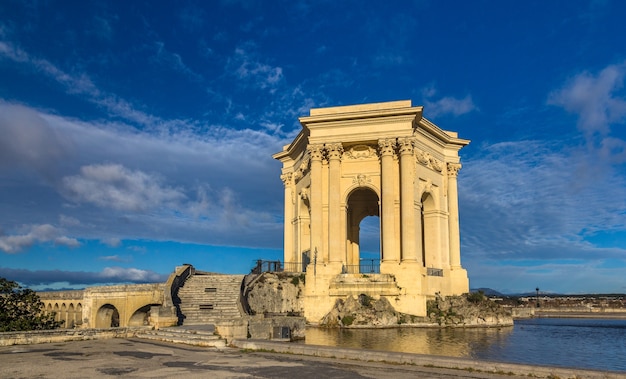 Water tower at the end of aqueduct in Montpellier