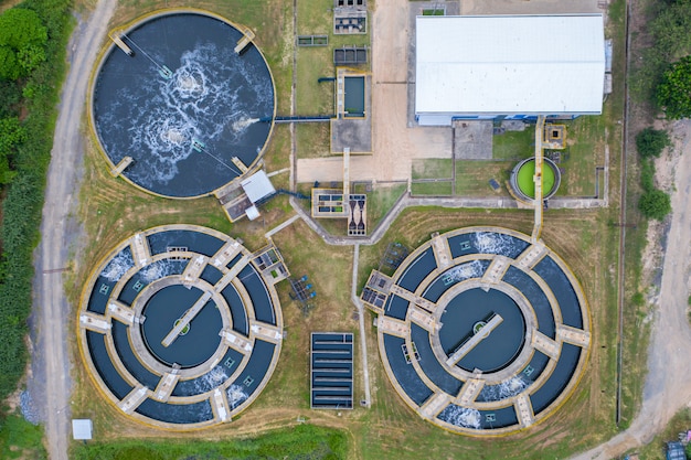Photo water treatment processing aerial