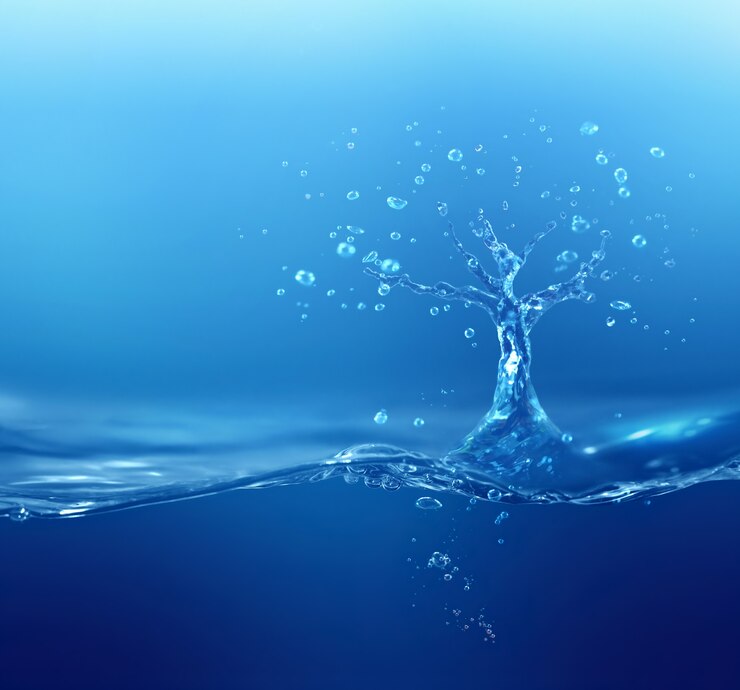 Photo water tree made from water splash