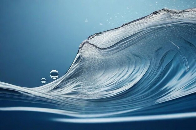 Фото Водная волна с пузырьками