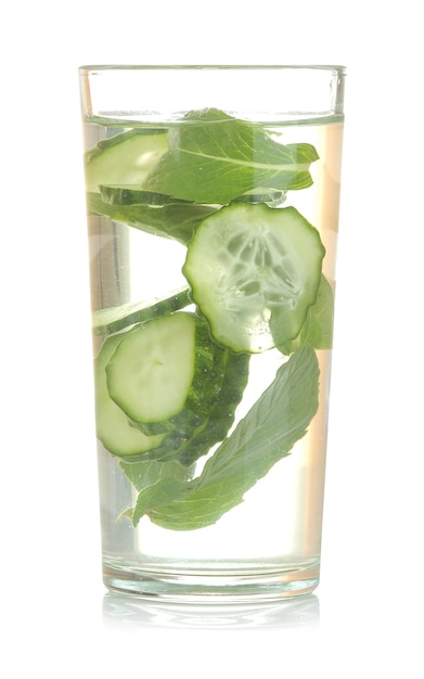 Water with cucumber. Refreshing diet water with cucumber. detox drink concept.