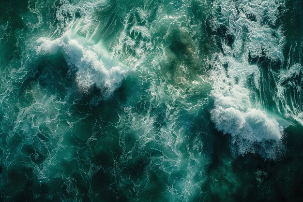 Foto l'acqua con le onde che si schiantano contro la riva