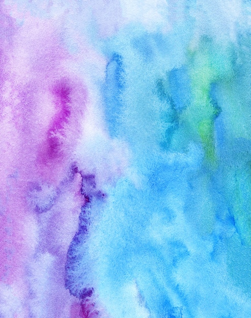 Акварель абстрактный фон, ручная роспись текстуры, акварель синие, фиолетовые и розовые пятна. Дизайн для фонов, обоев, обложек и упаковки