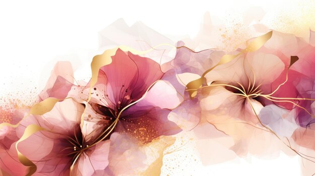 Watercolor abstract design for background of wedding or buzzy social media banner generative AI