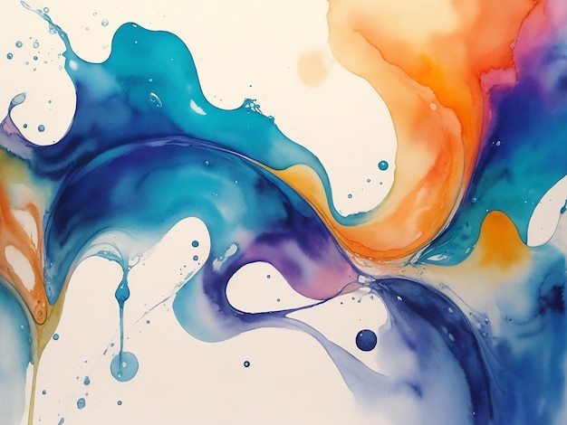 Watercolor abstract painted art background