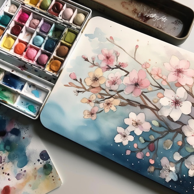 Watercolor Aesthetics realistic abstrac painting