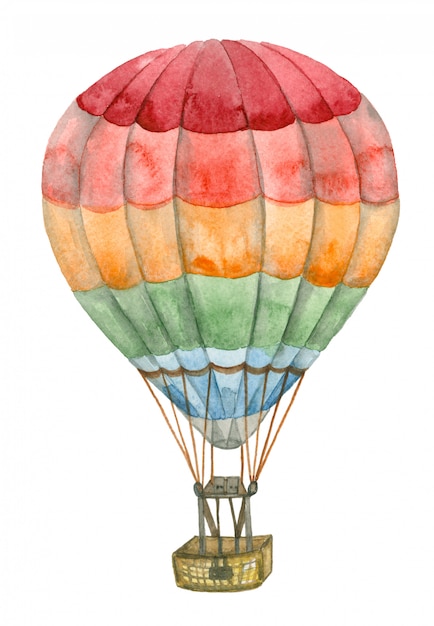 watercolor Air balloon 