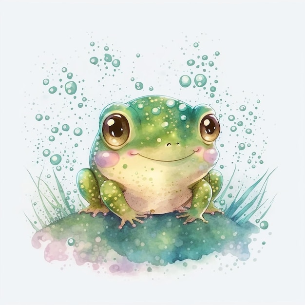 Buy Original Watercolor Sexy Frog Poised on a Branch Painting Unframed  Green Frog, Unique Gifts for Frog/nature/animal Lovers Online in India 