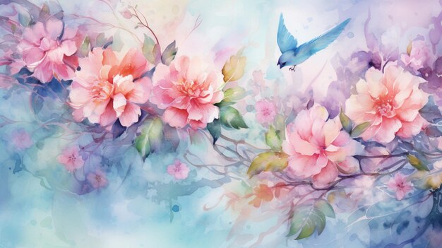 Photo watercolor art background