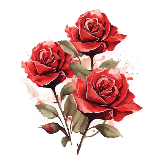 watercolor art roses