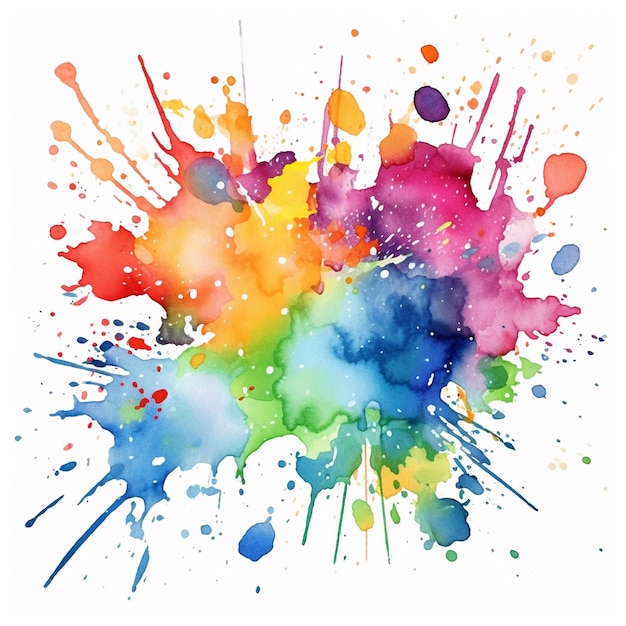 Watercolor artistic stain ink splat background