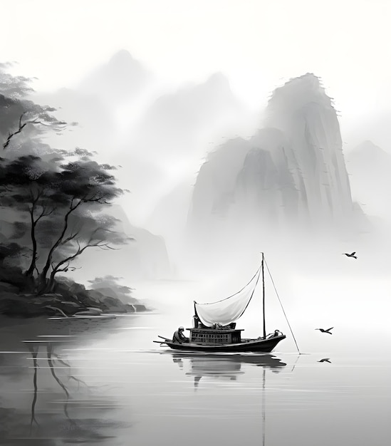 Watercolor Asian Background