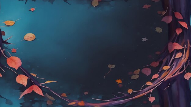 Watercolor autumn background