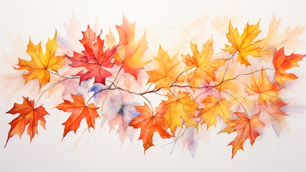 Watercolor Autumn Leaves