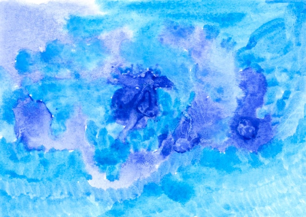写真 ライラックと青の水彩画の背景