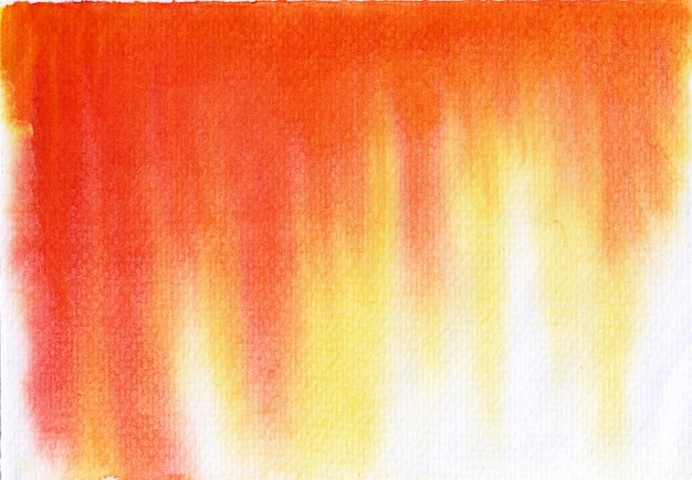 Watercolor background orange red yellow