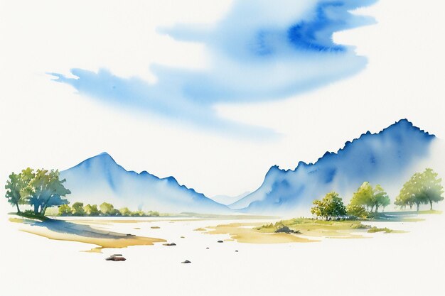 Watercolor background splash ink shading design element minimalist style of Chinese ink painting