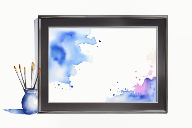 Watercolor background splash ink shading design element minimalist style of Chinese ink painting